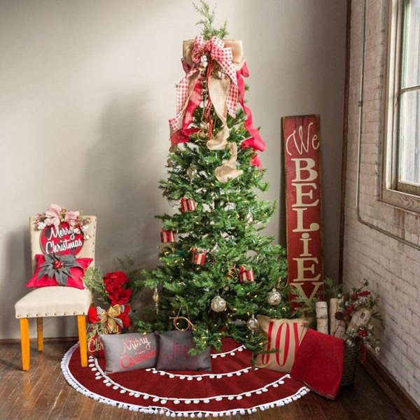 JUMMICO Linen Tree Skirt Wayfair
